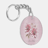 Porte-clés Fleurs Roses Modernes (Devant gauche)
