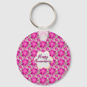 Porte-clés Fleurs roses personnalisées et sur mesure