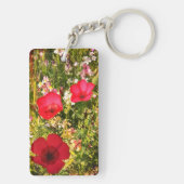 Porte-clés Fleurs rouges (Dos)