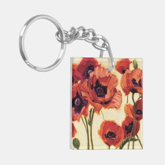 Porte-clés Fleurs rouges (Devant gauche)