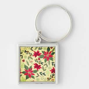 Porte-clés Fleurs rouges de Noël Motif-11600