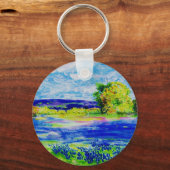 Porte-clés fleurs sauvages bluebonnet (Recto)