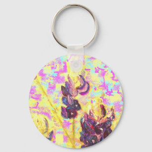 Porte-clés fleurs sauvages bluebonnet en haut