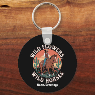 Porte-clés Fleurs Sauvages & Chevaux Sauvages Un Hommage Éblo