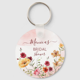 Porte-clés Fleurs sauvages douche nuptiale favorise personnal