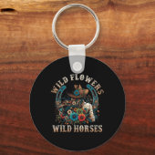 Porte-clés Fleurs sauvages du couteau de soleil du Sud - Fleu (Recto)