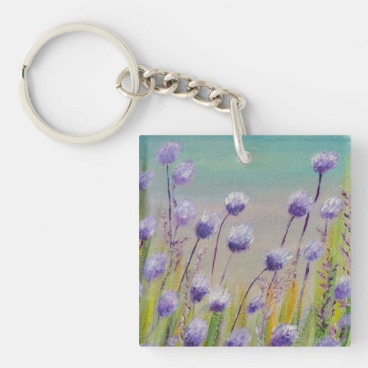 Porte-clés Fleurs sauvages violets (Devant)