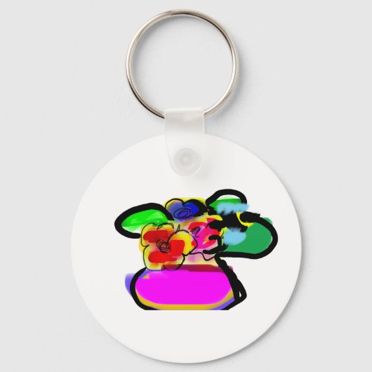 Porte-clés Fleurs soleil fête des mères (Recto)
