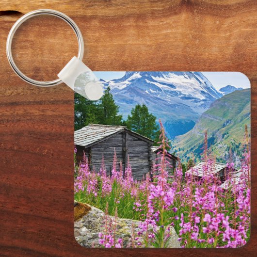 Porte-clés Fleurs | Summer Matterhorn Suisse (Recto)