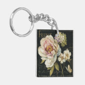 Porte-clés Fleurs sur le noir (Devant gauche)