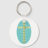 Porte-clés Fleurs Sur Un Porte - clé Croisé (Recto)