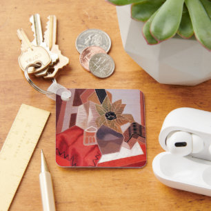 Porte-clés Fleurs sur une table de Juan Gris, cubisme vintage