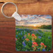 Porte-clés Fleurs | Texas Bluebonnets & Indian Paintbrush (Recto)