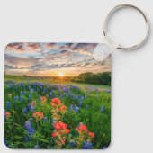 Porte-clés Fleurs | Texas Bluebonnets & Indian Paintbrush (Dos)