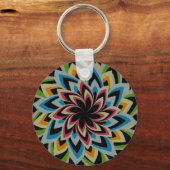 PORTE-CLÉS FLEURS TOURBILLON COLORÉES (Recto)