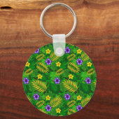 Porte-clés fleurs tropicales (Recto)
