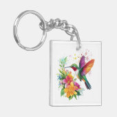 Porte-clés Fleurs tropicales des colibris (Devant gauche)