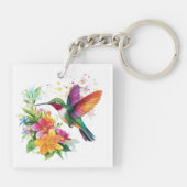 Porte-clés Fleurs tropicales des colibris (Dos)