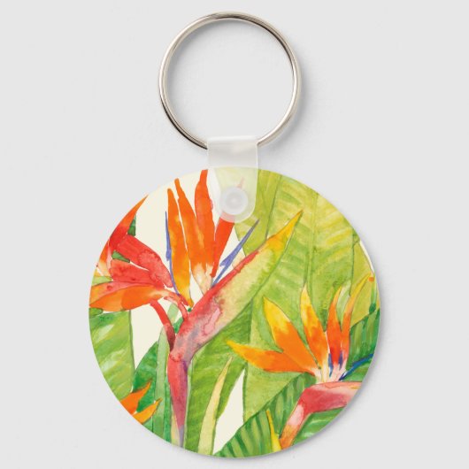 Porte-clés Fleurs tropicales | Oiseau du paradis (Recto)