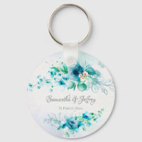 Fleurs vert turquoise bleu floral personnalisé