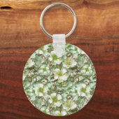 Porte-clés Fleurs Vertes Stylisées (Verso)