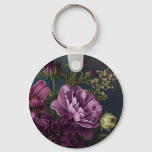 Porte-clés Fleurs Vintage Sombres