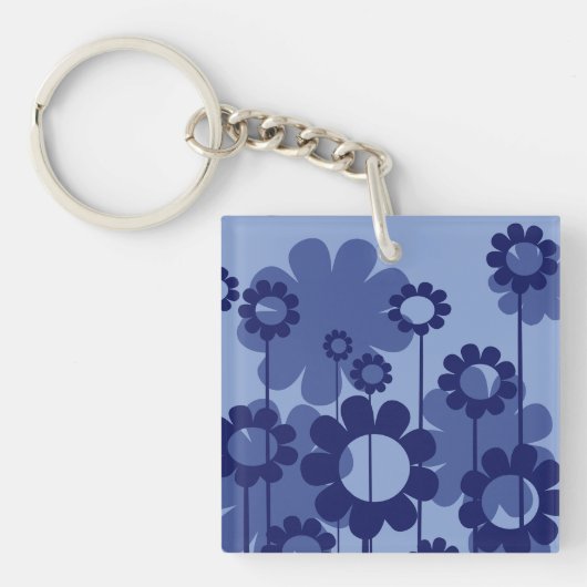 Porte-clés Fleurs violettes (Devant)