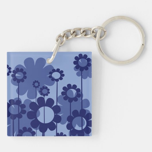 Porte-clés Fleurs violettes (Dos)