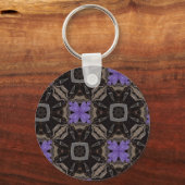 Porte-clés Fleurs violettes (Recto)