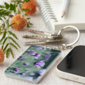 Porte-clés Fleurs violettes (Devant droit)