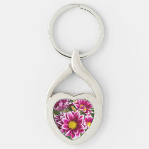 Porte-clés Fleurs violettes
