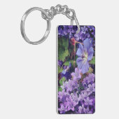Porte-clés Fleurs violettes (Devant gauche)