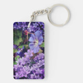 Porte-clés Fleurs violettes (Dos)