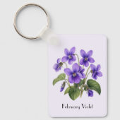 Porte-clés Fleurs Violettes de Février (Recto)
