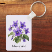 Porte-clés Fleurs Violettes de Février (Verso)