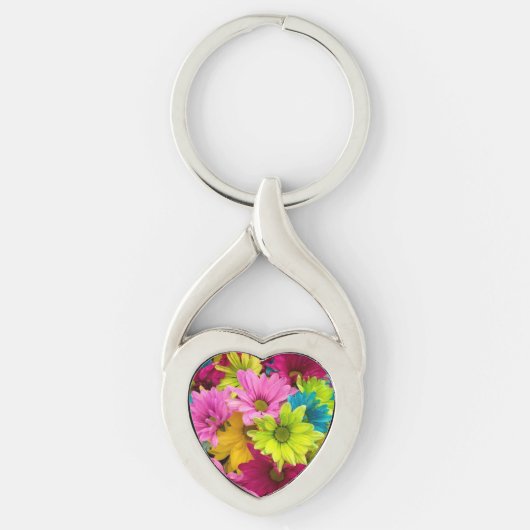 PORTE-CLÉS FLEURS VIVES ET COLORÉES (Devant)