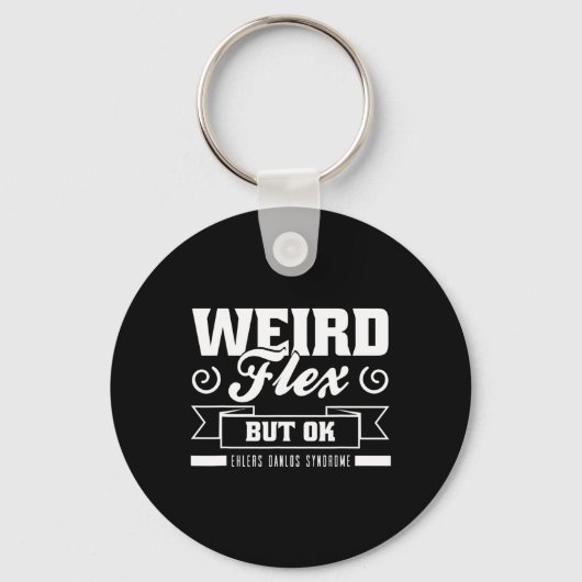 Porte-clés Flex Mais Ok Ehlers Danlos Black White Zebra Stri (Recto)