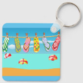 Porte-clés Flip Flops À La Plage (Dos)