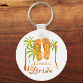 Porte-clés Flip Flops Jamaïcaine Mariée (Recto)