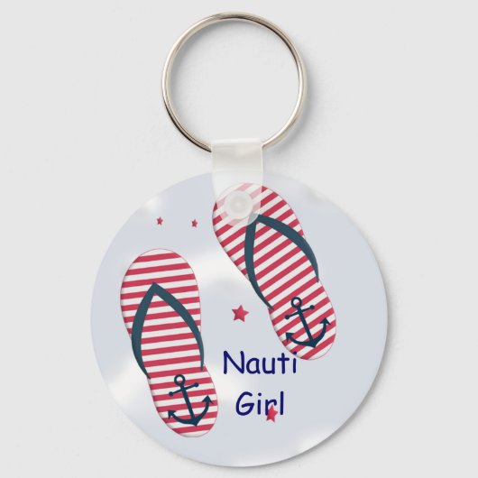 Porte-clés Flip Flops Nautique Conception Nauti Fille Porte - (Recto)