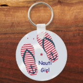 Porte-clés Flip Flops Nautique Conception Nauti Fille Porte - (Recto)