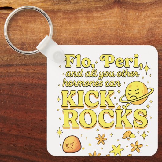 Porte-clés Flo & Peri Peuvent Botter des Cailloux (Recto)
