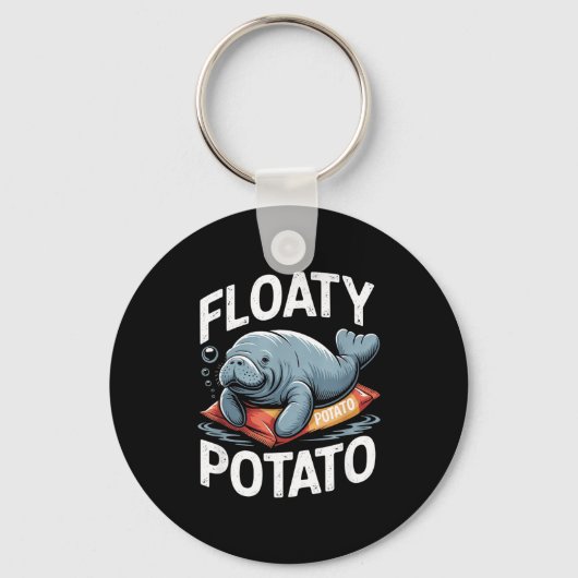 Porte-clés Floaty Tatoes Manatee Funny Sea Cow Ocean Animal L (Recto)