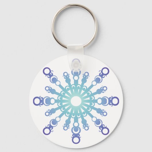 Porte-clés Flocon bleu IV (Recto)