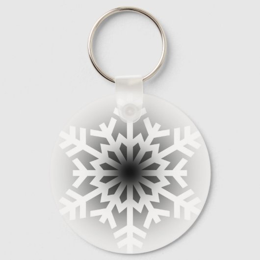 Porte-clés Flocon de neige blanc scintillant (Recto)