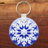 Porte-clés Flocon de Neige Bleu Détaille (Verso)