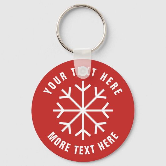 Porte-clés flocon de neige cadeau de fête de Noël (Recto)