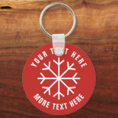 Porte-clés flocon de neige cadeau de fête de Noël (Recto)