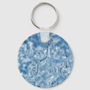 Porte-clés Flocon de neige congelé de fractale de cristal de