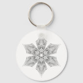 Porte-clés Flocon de neige en cristal - (Verso)